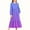 Dark Blue, variant on Girls Long-Sleeve Tiered Maxi Dress, Soft Gradient Colors Pockets Design Spring Fall Girls' Casual Dresses Yellow Size 13