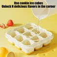 thumbnail image 4 of Bandeja de Plástico - Molde de Silicona con Forma de Galleta para Cubitos de Hielo para Congelador - Mini Máquina de Hielo de 9 Compartimentos para Cocina - Bandeja Apta para Alimentos de Fácil Desmo, 4 of 6