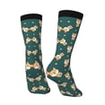 thumbnail image 5 of Uemuo Cute Shiba Pattern Women's Crew Socks, Soft Durable Breathable Moisture-Wicking with Odor Control Cotton socks, 5 of 9