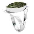thumbnail image 2 of Natural Seraphinite Ring 925 Sterling Silver Handmade Jewelry, 2 of 10