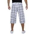 thumbnail image 2 of X RAY JEANS Mens Belted 18" Inseam Below Knee Long Cargo Shorts, Plaid White, 42, 2 of 6