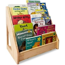 5-Tier Montessori Bookshelf - Front Facing Kids Bookshelf with Back Storage, Perfect for Toddler, Children's Room, and Reading Nook (Natural)