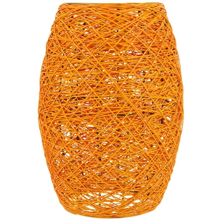 

TINKSKY Light Shade Rattan Lamp Pendant Fixture Woven Ceiling Natural Wicker Shades Basket Handmade Lampshade Chandelier Drum