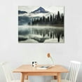 thumbnail image 2 of JRXY  Forest Mountain Art Canvas Picture Landscape Nature Shadow Lake Painting Modern Snowy Misty Mountains Wall Print with Pine Tree Artwork for Living Room Office picture3, 2 of 4
