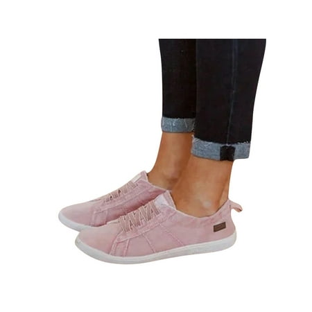 

Ritualay Lady Cozy Pure Color Shoes Casual Wear Resistant Lace Up Flats Joggers Durable Flat Heels Sneakers