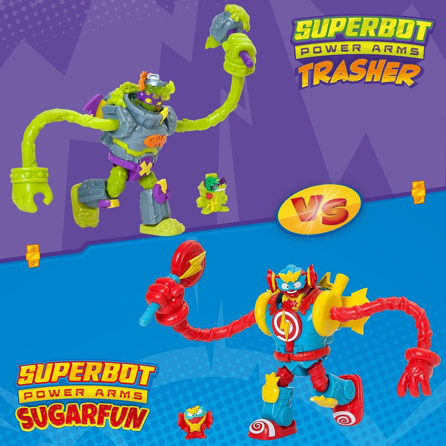 SUPERTHINGS Superbot Power Arms Sugarfun – Articulated hero robot with flexible arms and combat