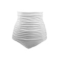 thumbnail image 3 of Womens Retro High Waisted Bikini Bottom Ruched Swim Short, Vintage Tankinis Tummy Control Swimsuits Summer Beach Wear, 3 of 5
