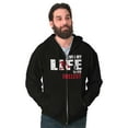 thumbnail image 3 of Living Life Its Fullest Basketball Zip Hoodie Sweatshirt Men Brisco Brands X, 3 of 6