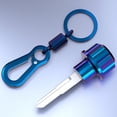 thumbnail image 3 of Universal Burn Blue DIY Motorcycle Key Cover Case CNC Decorative Key Head Cover, 3 of 6