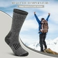 thumbnail image 6 of Loritta 3 Pairs 80% Merino Wool Hiking Socks for Men Women Warm Boot Thermal Hiking Cushion Crew Socks Size 9-12, 6 of 7