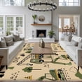 thumbnail image 3 of Rectangle Area Rugs 5 x 7 Ft, Cartoon Tractor Non-Slip Residential Carpet, Cute Digger Shovel Truck Car Khaki Indoor Crawling Mats Runner Rugs for Living Room/Dining Room/Bedroom, 3 of 8