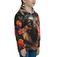 thumbnail image 3 of Daiia Colorful Flower German Shepherd for Boys Fashion Hoodies & Sweatshirts with Kangaroo Pocket,Hooded Sweatshirt for Kid, Breathable& Moisture Wicking-X-Large, 3 of 6