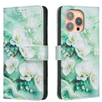 ELEHOLD Flip Wallet Phone Case For iPhone 11, Cute Butterfly Floral PU Leather Elegant Folio Design Card Slots, Kickstand  Magnetic ClosureShockproof Case Cover ,A