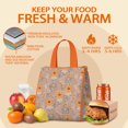 thumbnail image 5 of Pioneer Flower Floral Print Pattern Insulated Lunch Bag for Women & Adults,Large Portable Soft Cooler Lunch Bag,Thermal Food Storage Tote with Pearl Cotton,8.66L,8.75x5.75x9.5 Inch, 5 of 6