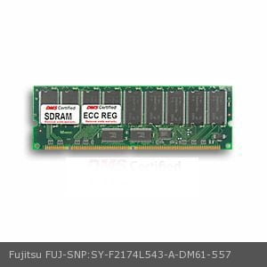 Fujitsu Dimm Memory Fujitsu SNP:SY-F2174L543-A equivalent 128MB DMS Certified Memory PC100 16X72-8 ECC/Reg. 168 Pin SDRAM DIMM - DMS ()