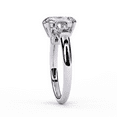thumbnail image 4 of 2.27 CT Emerald Cut Lab Created Diamond, Solitaire Wedding Ring, 3 Stone Engagement Ring, Side Baguette Diamond Wedding Anniversary Ring, 4 of 4