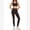 Brown, variant on Womens matching sets Y-shaped cross-back sports bra and leggings with side Pockets for Yoga,Pilates, gym