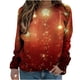thumbnail image 5 of Tops Para Mujer Blusa de Navidad Camisas de Manga Larga Otoño Estampado Casual de Moda Cuello Redondo Camiseta Suelta Top Pullover Odeerbi ODB171127, 5 of 8