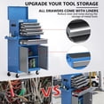 thumbnail image 4 of AIRAJ 7-Drawer Rolling Tool Chest with Wheels, 40" PortableMobile Tool Box for Garage & Workshop, Blue, 4 of 7