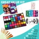 thumbnail image 2 of Kit de pintura facial Bowitzki de 54 colores con plantillas, purpurinas y pinceles, 2 of 7