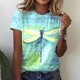 thumbnail image 2 of Camiseta de manga corta suelta con cuello redondo y estampado informal a la moda para mujer Fridja  hjk4349, 2 of 8