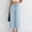 Blue women cotton linen capri pants a1, variant on Women Cotton Linen Wide Leg Capri Pants for Summer Casual Elastic Waist Pockets Loose Crop Palazzo Trousers Travel Beach Vacation Lounge, Red M