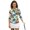 Tropical Floral Palm Print, variant on HUIACONG Tropical Hibiscus Women Golf Polo Shirts 3/4 Sleeve, Quarter Zip Pullover for Golf, Tennis, Hiking, Running and Daily Casual Wear