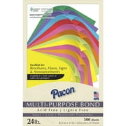 Pacon P102206 24 lbs. 8-1/2 in. x 11 in. Kaleidoscope Multipurpose Colored Paper - Hyper Pink (500/Ream)