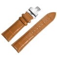 thumbnail image 5 of Uxcell Leather Band Deployment Buckle Watch Strap 23mm Leather Strap, Orange Silver, 5 of 7