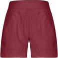 thumbnail image 3 of WILLBEST Pantalones Cortos Casuales de Verano para Mujer, Cintura Elástica, Entrepierna de 18 Cm, Cómodos Conjuntos de Playa con Bolsillos Prácticos para Uso Diario. Grande, 3 of 4