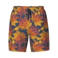 thumbnail image 4 of Lsque Mens Swim Trunks Vintage Abstract Maple Leaf Art Pattern - Bathing Suit Compression Liner - Beach Swim Shorts Swimwear - (S-3XL) - Stretch Quick Dry -, 4 of 9