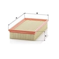 thumbnail image 2 of Air Filter Fits select: 1994-1995 MERCEDES-BENZ E, 1993 MERCEDES-BENZ 300, 2 of 3