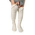 thumbnail image 2 of Women Knee-High Socks Knitted Stocking Boot Socks Leg Warmers, 2 of 5