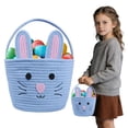 thumbnail image 2 of Personalized Easter Basket - Dienrx Easter Basket, Easter Bunny Baskets with Handle, Baby Gift Baskets, Egg Buckets Gifts Tote Bags Egg Hunt Basket for Kids, Boys, Girls, Toddler, Babies, Infant, 2 of 8