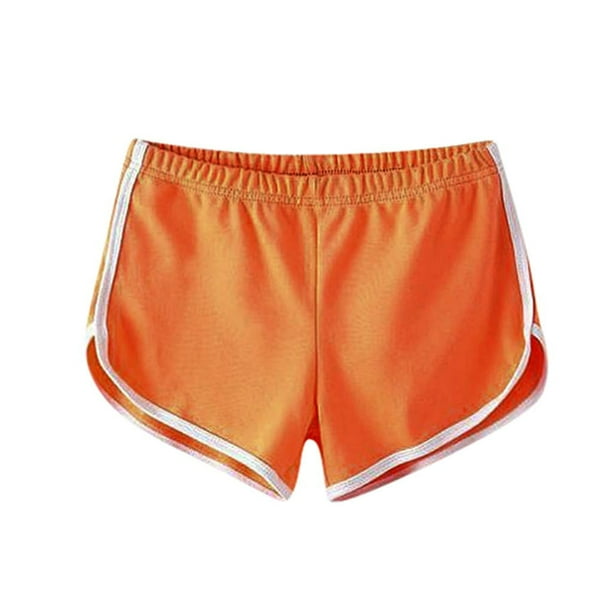 Pantalones cortos deportivos Umfun para mujer, para entrenamiento, yoga, deportivos, ligeros, para correr, color naranja, talla M