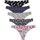 thumbnail image 1 of voenxe Tangas de ropa interior sin costuras para mujer, tanga para mujer, sin línea, transpirables, cómodas bragas para mujer, paquete de 5, 1 of 4