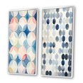 thumbnail image 3 of Designart "Circular Retro Aquarelle Indigo Secrets V" Art Mural Géométrique Moderne Encadré Ensemble de 2 - Art Mural Encadré Bleu Moderne Ensemble de 2, 3 of 6