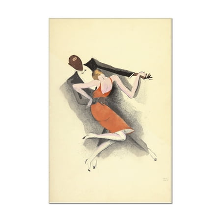 - Le Tumulte Noir Vintage Poster (artist: Colin, Paul) France c. 1929 (8x12 Acrylic Wall Art Gallery Quality)