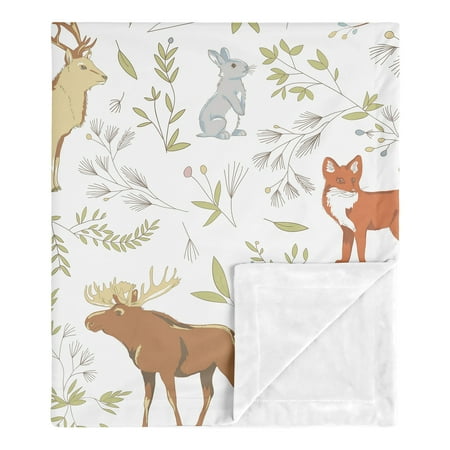 UPC: 0846480069751 | Woodland Animal Toile Baby Security Blanket by Sweet Jojo Designs