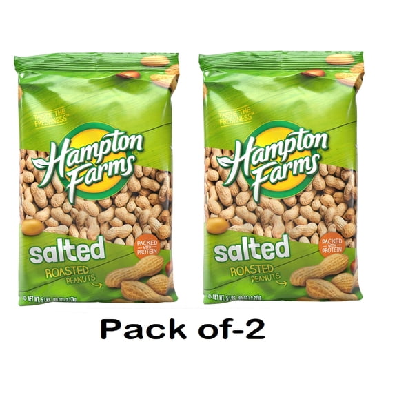 Hampton Farms Salted In-Shell Peanuts, 5 lbs.(pack of 2).