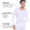 thumbnail image 3 of MANIFIQUE Thermal Underwear for Men Set Crewneck Ultra Thin Long Johns Top & Bottom Set, 3 of 6