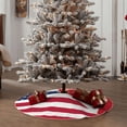 thumbnail image 5 of Salouo USA Canada Flag Christmas Tree Skirt 48" Farmhouse Christmas Decorations Snowman Xmas Tree Skirt Tree Mat for Holiday Party Decor, 5 of 8