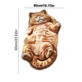 thumbnail image 2 of Cute Cat Shaped Plush Area Rug 15.75" x 23.62", Soft Polyester Non-Slip Decorative Floor Mat, Washable Novelty Pet-Themed Carpet for Bedroom Bathroom Entryway Home Decor, 2 of 6