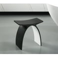 thumbnail image 4 of Black Matte Arched Solid Surface Resin Bathroom / Shower Stool, 4 of 8