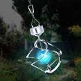thumbnail image 4 of Solar Powered Colour Changing LED Hanging Wind Spinner Chime Light Outdoor Garden Landscape Decoration Rotating Crystal Ball Light, 4 of 4