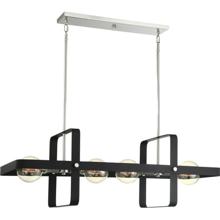 

Nuvo Lighting 60/6625 Prana 4 Light 42 Wide Linear Chandelier - Black