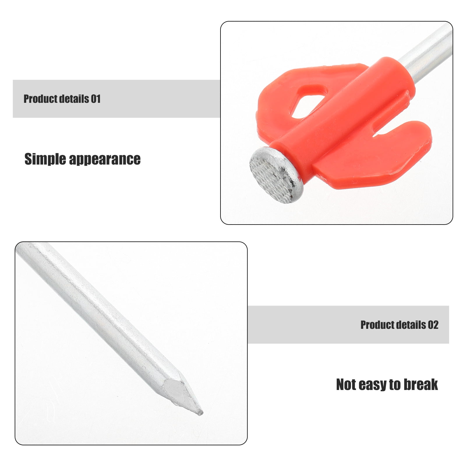 HINTRMENT Metal Tent Stakes Ground Nails Iron 20Pcs