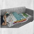 thumbnail image 6 of Periodic Table Soft Flannel Fleece Blanket, Educational Artwork for Classroom Science Lab Chemistry Club Camp Kids Print, Cozy Plush for Indoor and Outdoor Use, 70" x 90", Multicolor, by Ambesonne, 6 of 6