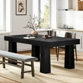 thumbnail image 1 of Tribesigns 63" Modern Rectangular Dining Table with Heavy Duty Tapered Legs, Black Kitchen and Restaurant Table for Dining Room, Cafe, Business Use, Easy Assembly, 1 of 5