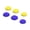 Yellow & Purple, variant on GeekShare Thumb Grip Caps for PS4 PS5 and Switch Pro Controller Thumbsticks Cover 6 PCS Black